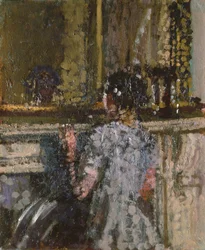 Girl Looking into a Mirror